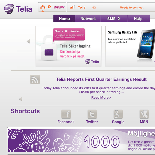 Telia Connection Manager, Wireless Connection Manager
